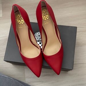 Vince Camuto Red Pointed Leather Pump